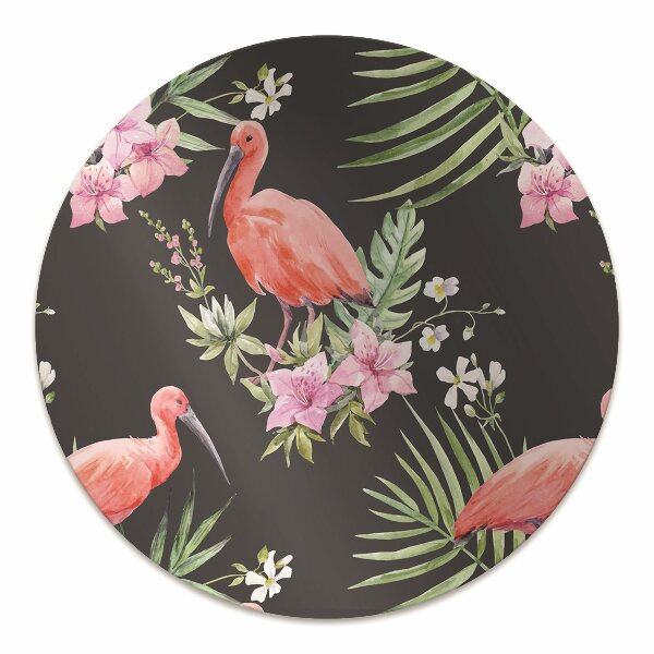 Tapis pour chaise de bureau Flamant noir