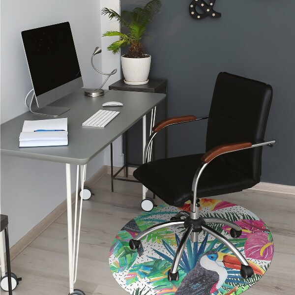 Tapis de chaise de bureau Toucans