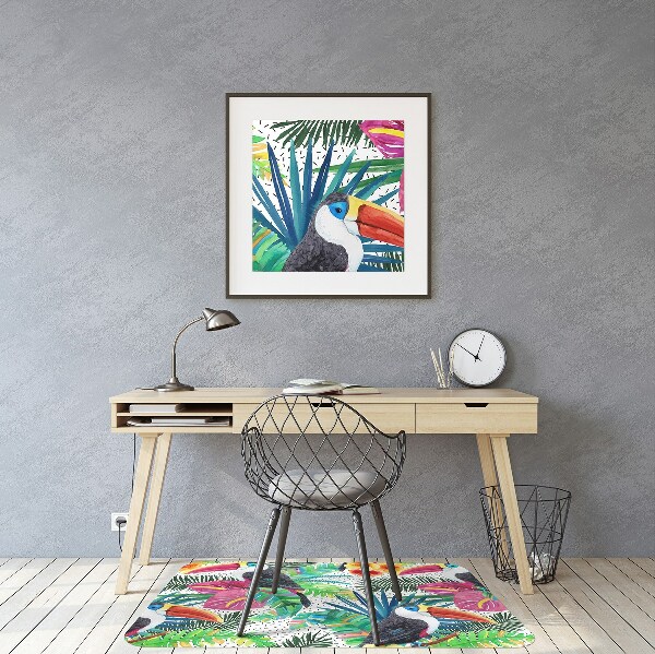 Tapis de chaise de bureau Toucans