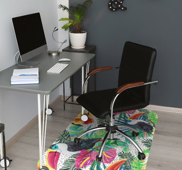 Tapis de chaise de bureau Toucans