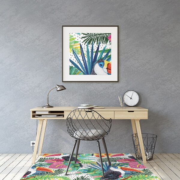 Tapis de chaise de bureau Toucans