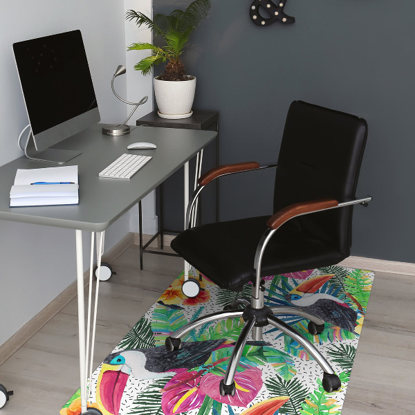 Tapis de chaise de bureau Toucans