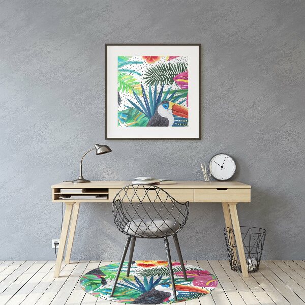 Tapis de chaise de bureau Toucans
