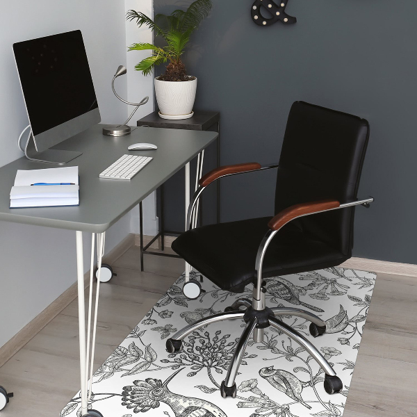 Tapis protège sol Oiseaux dessinés