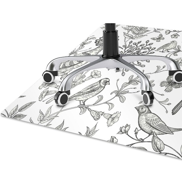 Tapis protège sol Oiseaux dessinés