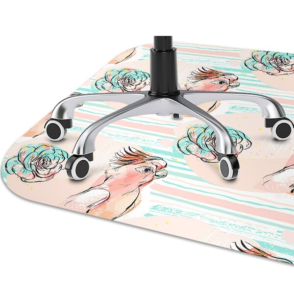 Tapis bureau Perroquets roses
