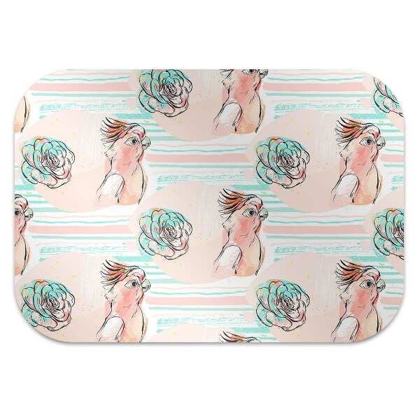 Tapis bureau Perroquets roses