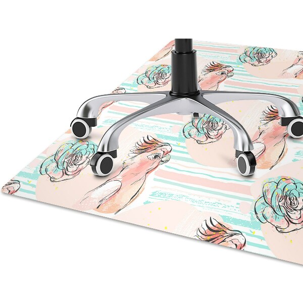 Tapis bureau Perroquets roses