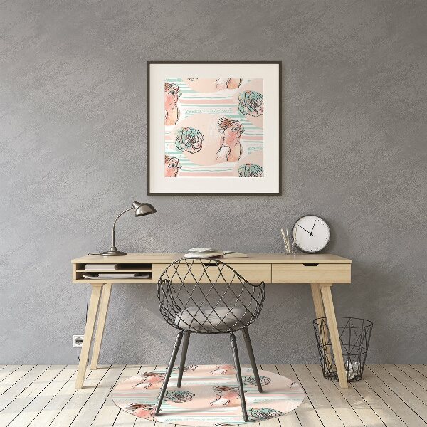 Tapis bureau Perroquets roses