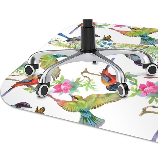 Tapis pour chaise de bureau Oiseaux colorés