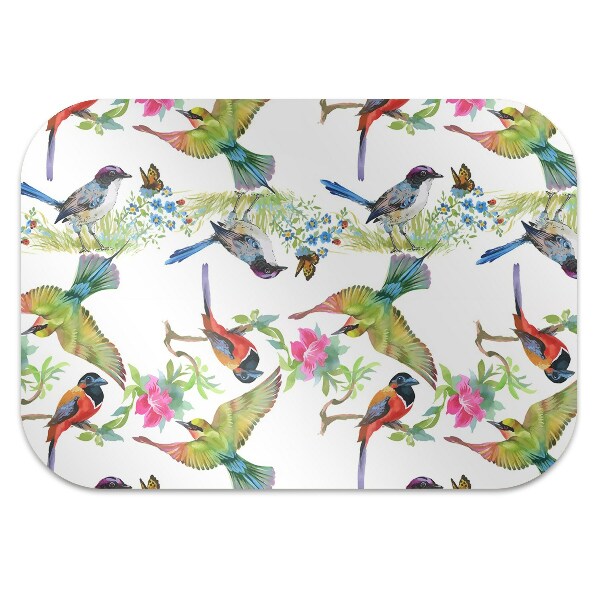 Tapis pour chaise de bureau Oiseaux colorés