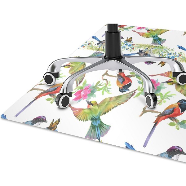 Tapis pour chaise de bureau Oiseaux colorés