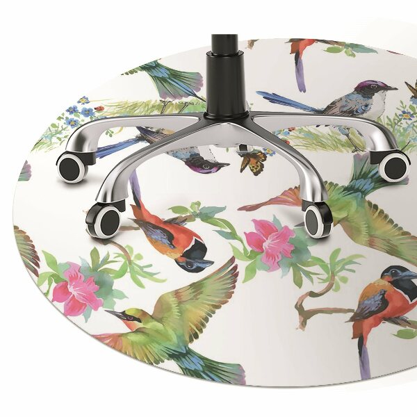 Tapis pour chaise de bureau Oiseaux colorés