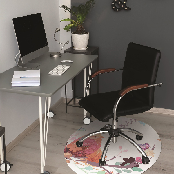 Tapis de chaise de bureau Oiseaux sur la branche