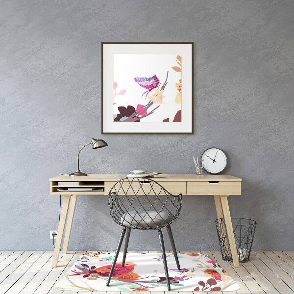 Tapis de chaise de bureau Oiseaux sur la branche