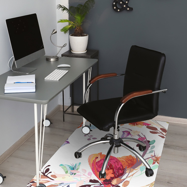 Tapis de chaise de bureau Oiseaux sur la branche