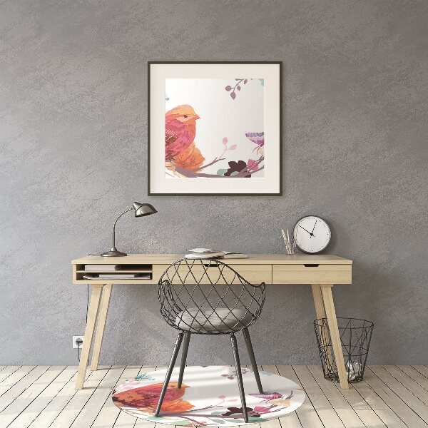 Tapis de chaise de bureau Oiseaux sur la branche