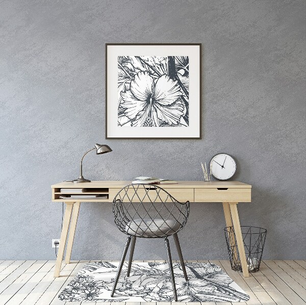 Tapis pour chaise de bureau Oiseaux dessinés