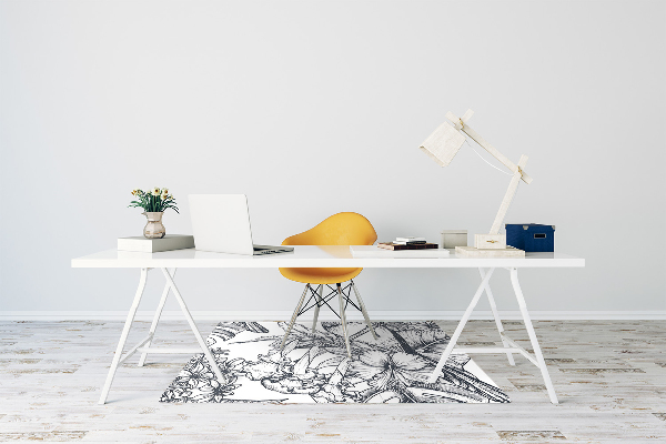Tapis pour chaise de bureau Oiseaux dessinés