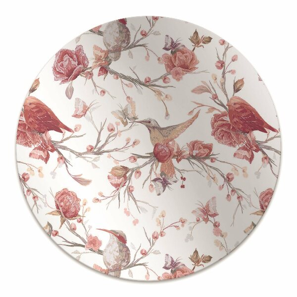 Tapis pour chaise de bureau Oiseaux rouges