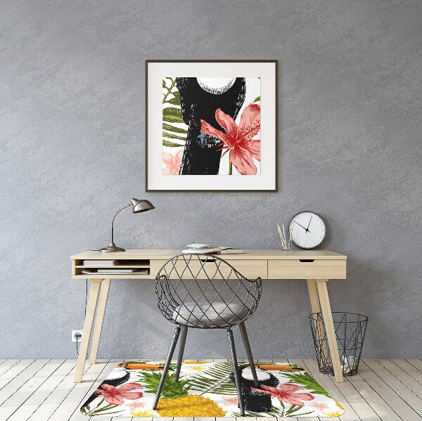 Tapis pour chaise de bureau Tukaan et ananas