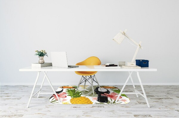 Tapis pour chaise de bureau Tukaan et ananas