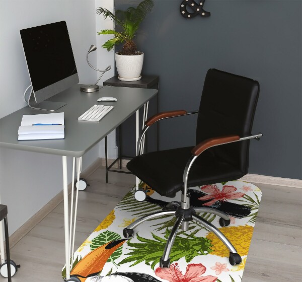 Tapis pour chaise de bureau Tukaan et ananas