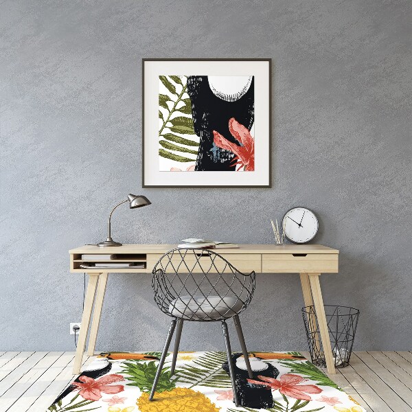 Tapis pour chaise de bureau Tukaan et ananas