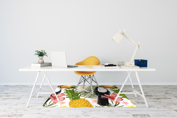 Tapis pour chaise de bureau Tukaan et ananas