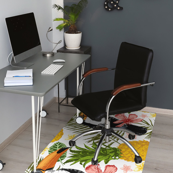 Tapis pour chaise de bureau Tukaan et ananas