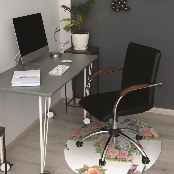 Tapis de chaise de bureau Oiseaux sur la branche