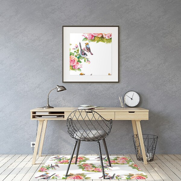 Tapis de chaise de bureau Oiseaux sur la branche