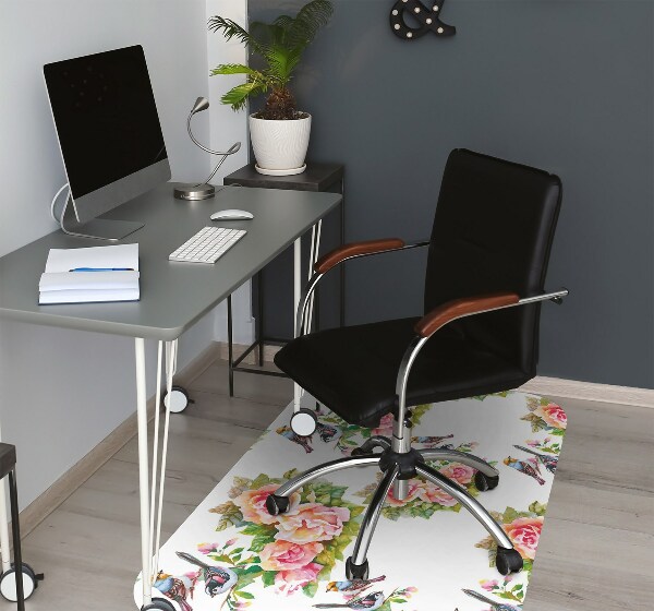 Tapis de chaise de bureau Oiseaux sur la branche