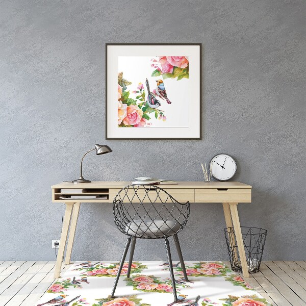Tapis de chaise de bureau Oiseaux sur la branche