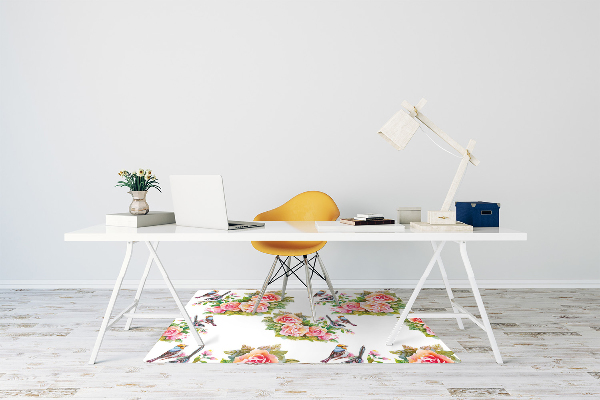 Tapis de chaise de bureau Oiseaux sur la branche