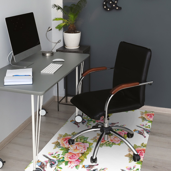 Tapis de chaise de bureau Oiseaux sur la branche