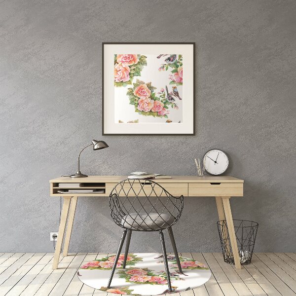Tapis de chaise de bureau Oiseaux sur la branche