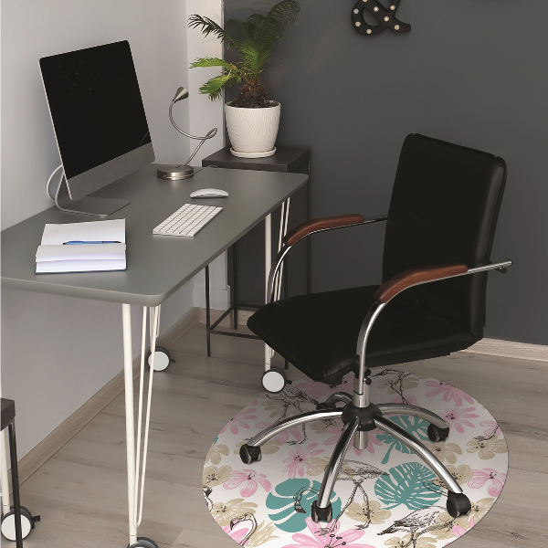 Tapis fauteuil bureau do biura Flamingos peints