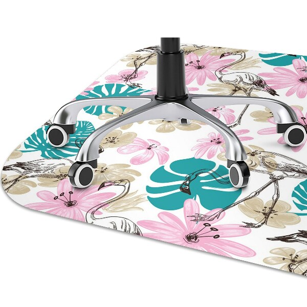 Tapis fauteuil bureau do biura Flamingos peints