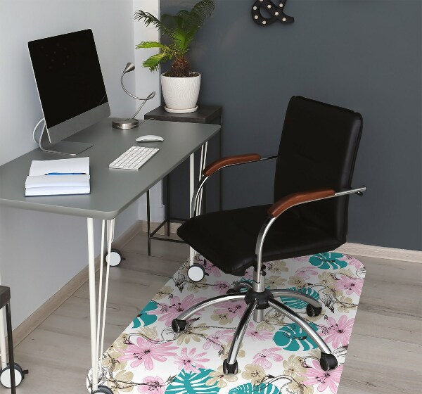 Tapis fauteuil bureau do biura Flamingos peints