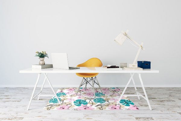 Tapis fauteuil bureau do biura Flamingos peints