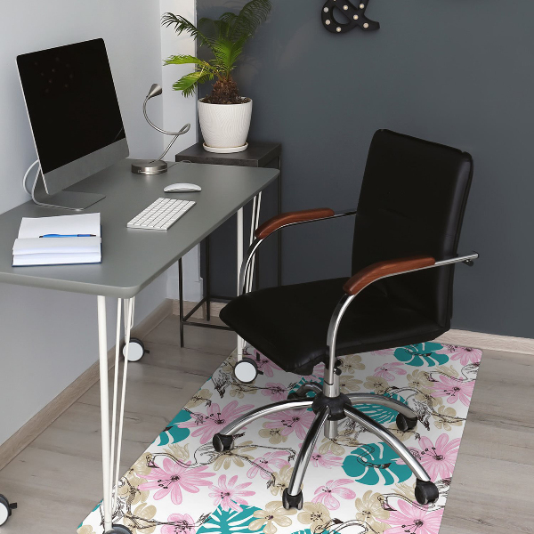 Tapis fauteuil bureau do biura Flamingos peints