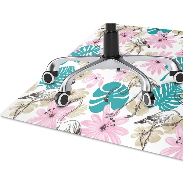 Tapis fauteuil bureau do biura Flamingos peints