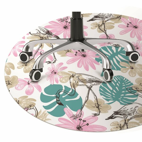Tapis fauteuil bureau do biura Flamingos peints