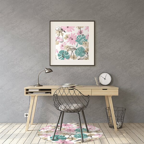 Tapis fauteuil bureau do biura Flamingos peints