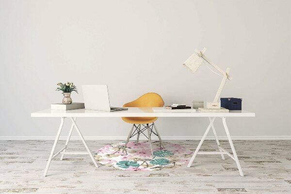 Tapis fauteuil bureau do biura Flamingos peints