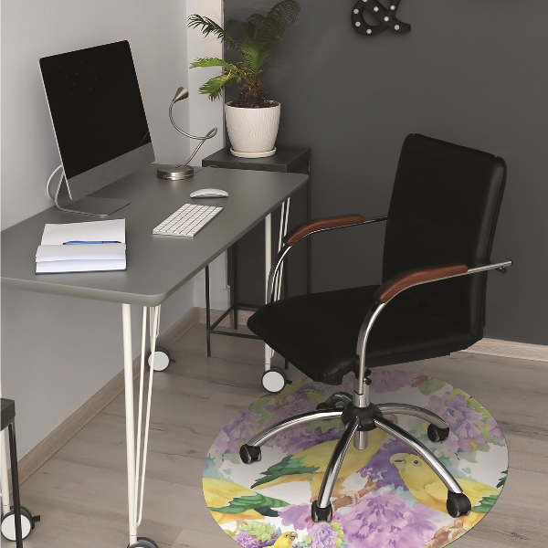 Tapis de chaise Perroquets jaunes