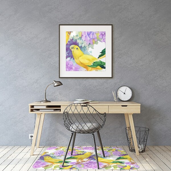 Tapis de chaise Perroquets jaunes