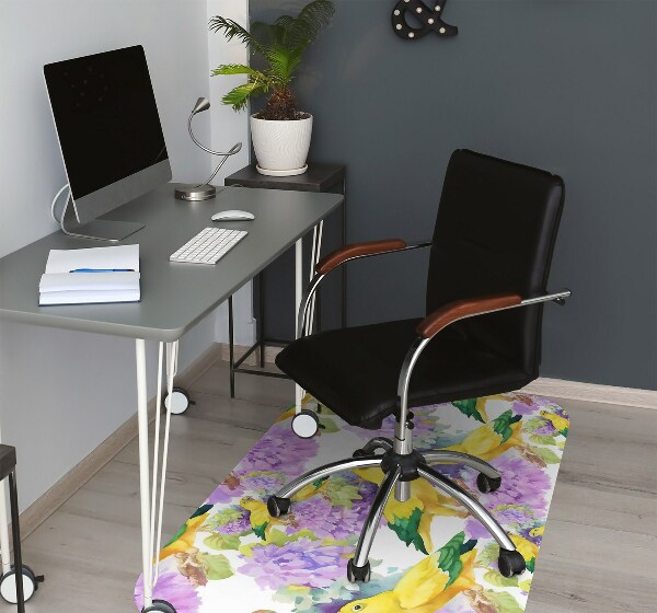 Tapis de chaise Perroquets jaunes