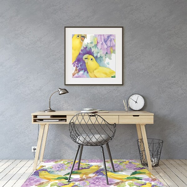 Tapis de chaise Perroquets jaunes